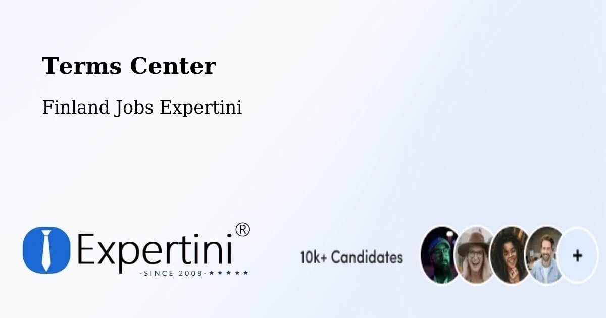 Terms Center - Finland Jobs Expertini